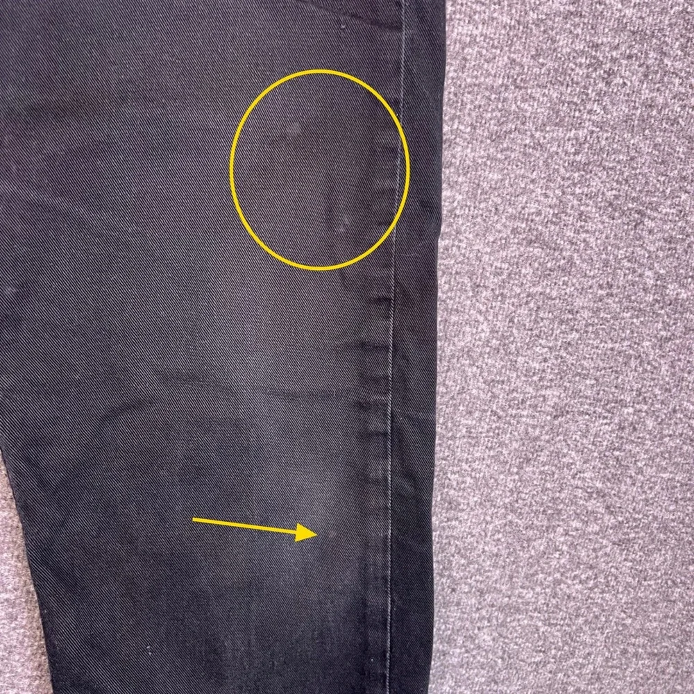 Levis 513 Slim Straight Jeans Mens 36x30 Black Distressed Grunge Stretch Casual‎